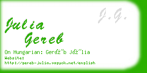 julia gereb business card